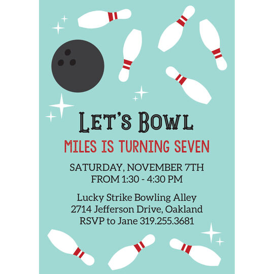 Bowling Invitations